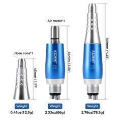 AZDENT 1-5X Dental Hygiene Prophy Handpiece Air Motor 4 Holes & 4:1 Nose Cone