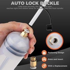 200cc Fluid Extractor Syringe Oil Pump, Fluid Evacuator with 23″ Flexible Hose,