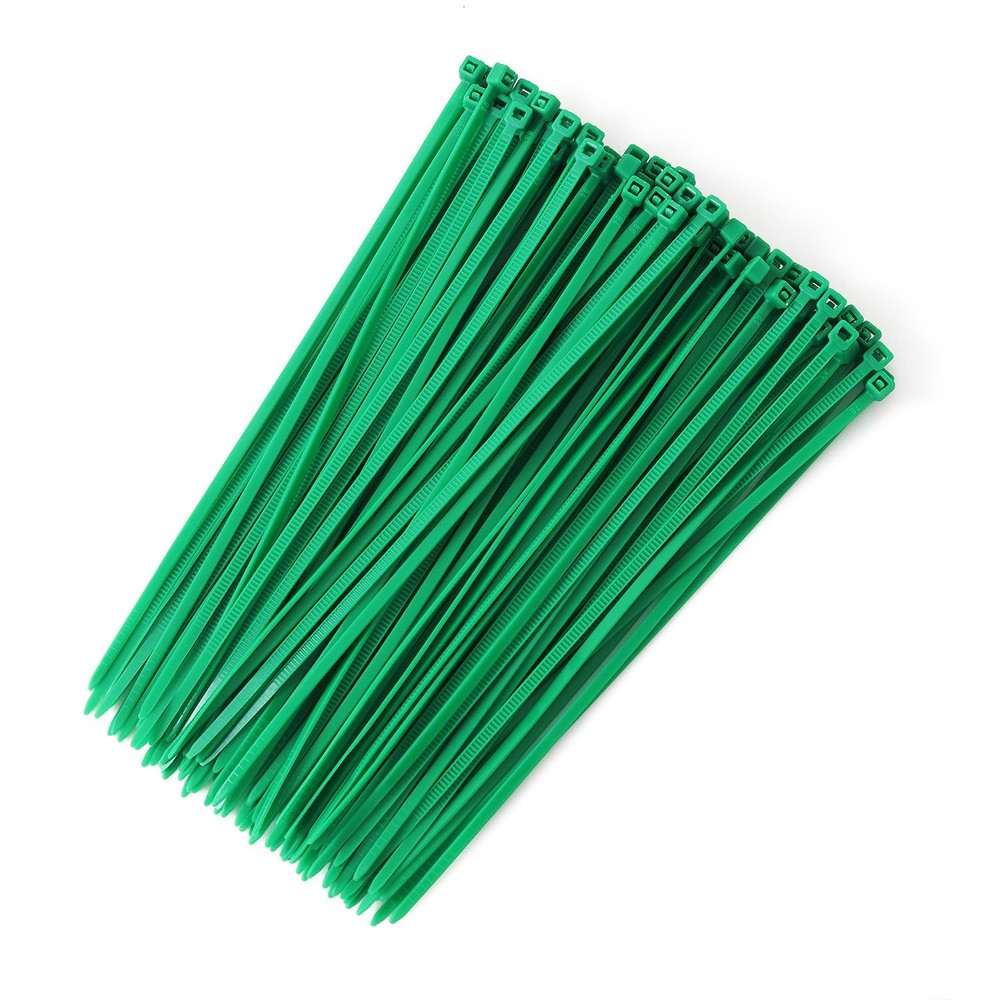 100 Pcs 8 Inch Green Zip Ties Nylon Garden Cable Zip Ties for Fence Plants