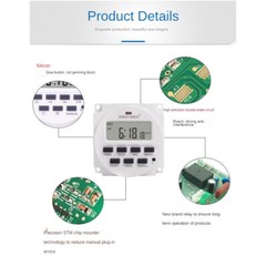 2PC Digital Timer Switch 1 Second Interval 7 Days Programmable 24 Hours TM618H-2