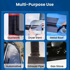 Black Aluminum Foil Tape High Temp Heavy Duty 2 INCH x 64 Feet,
