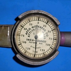 VTG US ARMY, Apco Mossberg Torque Wrench, W/ Broken Drive, J McKerns On Label