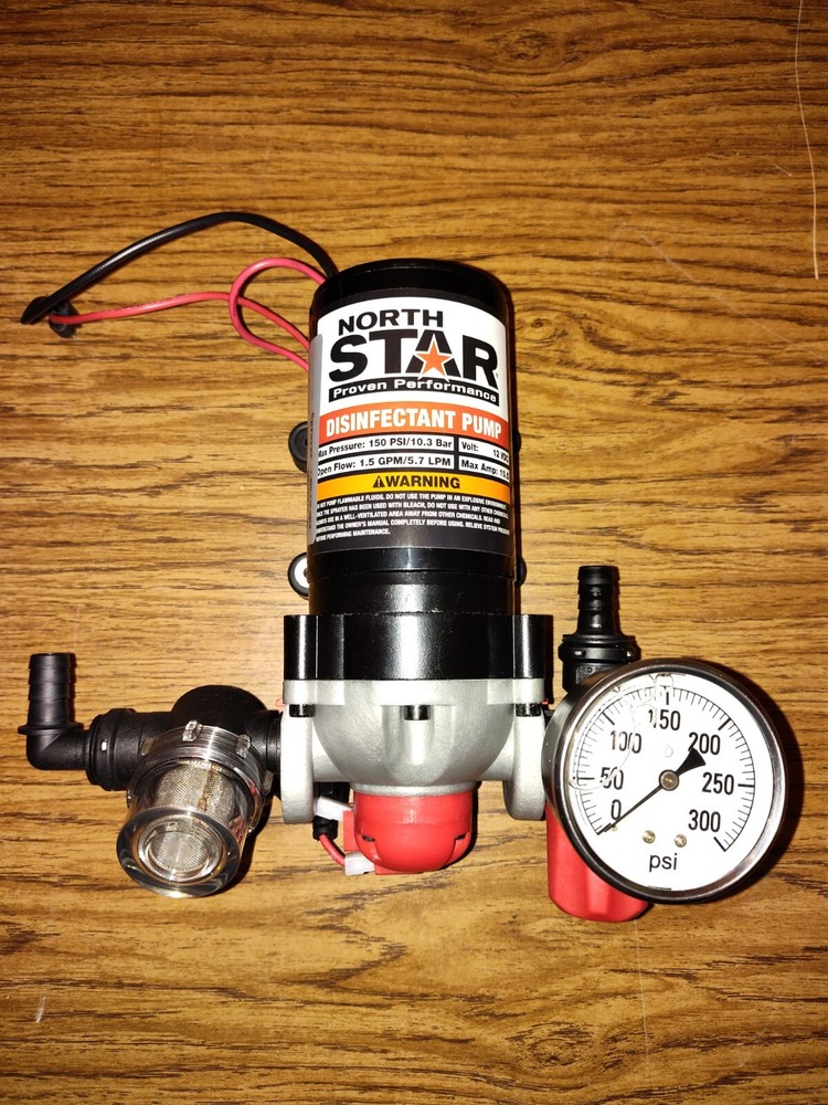 NorthStar 12V 150PSI 1.5 GPM High Pressure Disinfectant Diaphragm Pump
