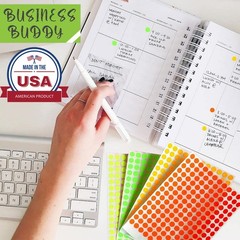 Royal Green 8mm Color Coding Dot Stickers – Multi-Color Round 2700, Neon-pink