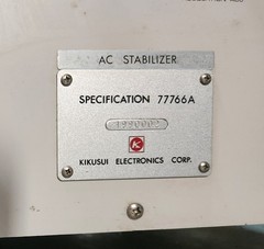 Kikusui 77766A AC Stabilizer For R&D 100-125 v 20A