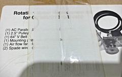 Dayton 1TDR3 AC Parallel Shaft Gearmotor 115V 1 RPM Fan Kit New Open Box
