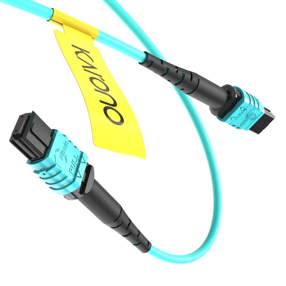 MPO/MTP to MPO Fiber Cable 12 Fibers Female, 3.3 ft (1M), 40GbE, 40GBASE-SR4,…