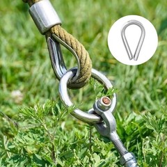 Wire Rope Thimble Clamp Stainless Steel Marine Grade 304 A2 Cable Clip Loop