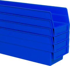 30120 Plastic Shelf Bins, Heavy Duty Storage Bins for Garage, Closet, and Drawer