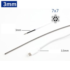 304/A2 Stainless Steel Wire Rope Cable Dia 0.3mm 0.4mm 0.45mm 0.5mm 0.6mm 0.8mm