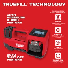 Milwaukee 3697-22IN M18 FUEL 18V Hammer Drill /Drive Kit w/ M18 Tire Inflator
