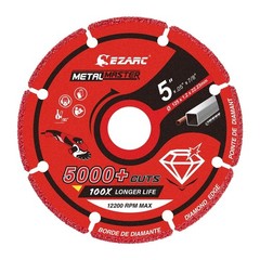 EZARC Diamond Cutting Wheel 3 x 3/8 Inch for Metal, Cut Off Wheel with 5000+ Cut