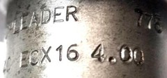Techleader BT40 ECX16 Tool Holder 4.00 775 W/ Command RS4M-0205-C