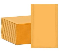 HBlife 4×8 Inches Kraft Bubble Mailers Self Seal Padded Envelopes, Pack of 50