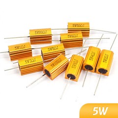 5W-500W Golden Aluminium Load Resistor Wirewound Various Values 0.1-10K Ω