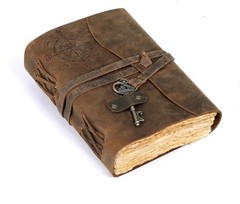 cuero Compass Vintage Leather Journal Antique 4 Inch X 6 Inch, Brown