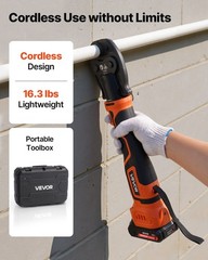 VEVOR 18V Cordless Mini Press Tool Kit for 1/2″ 3/4″ 1″ PEX Pipe Copper Rings