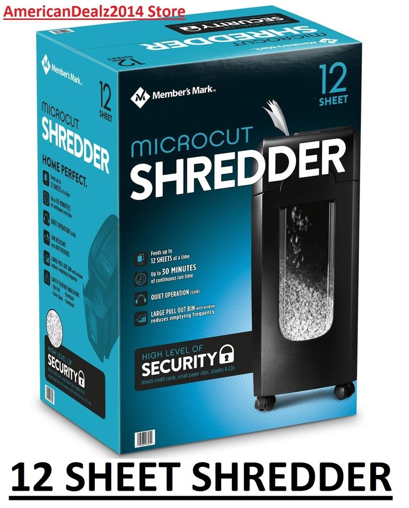 Member’s Mark 12-Sheet Micro-Cut Shredder, Model – C249-A