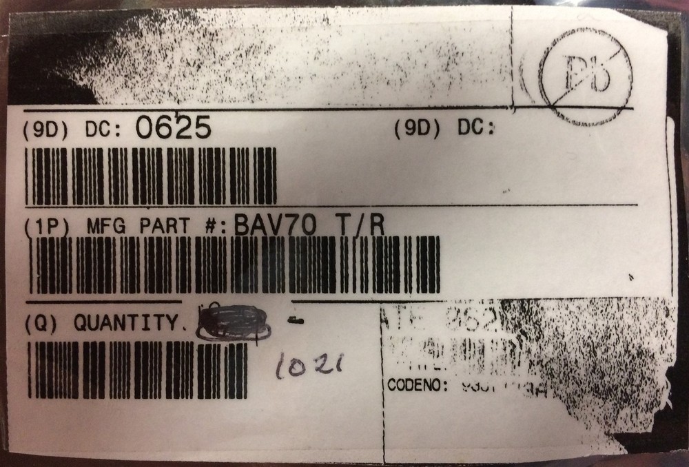 BAV70 PHILIPS DIODE ARRAY GP 70V 200MA SMD 100 PIECES