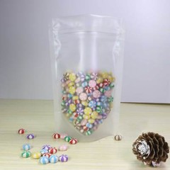 3.5oz Matte Both Sided Translucent Food Storage Mylar Stand Up Zip lock Bag O02