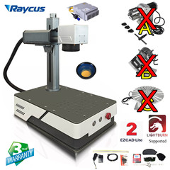 Raycus 50W 30W 20W Fiber Laser Marking Machine Silver Metal Engraving Lightburn