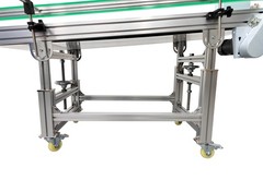 59×19.7in PU Belt Conveyor Machine Food Inclined Conveyor110V 120W Highly Adjust