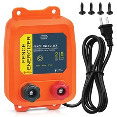 Reliable Plug-In Electric Fence Charger for 8 Acres – Protect Livestock & Pets!