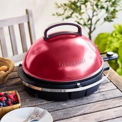 2-in-1 Portable Indoor & Outdoor Standing Electric Grill & Griddle,Cinnamon