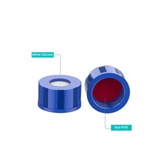 6000xAutosample Vial Cap,9-425 HPLC 2ml Vial Screw Thread Blue caps,9mm