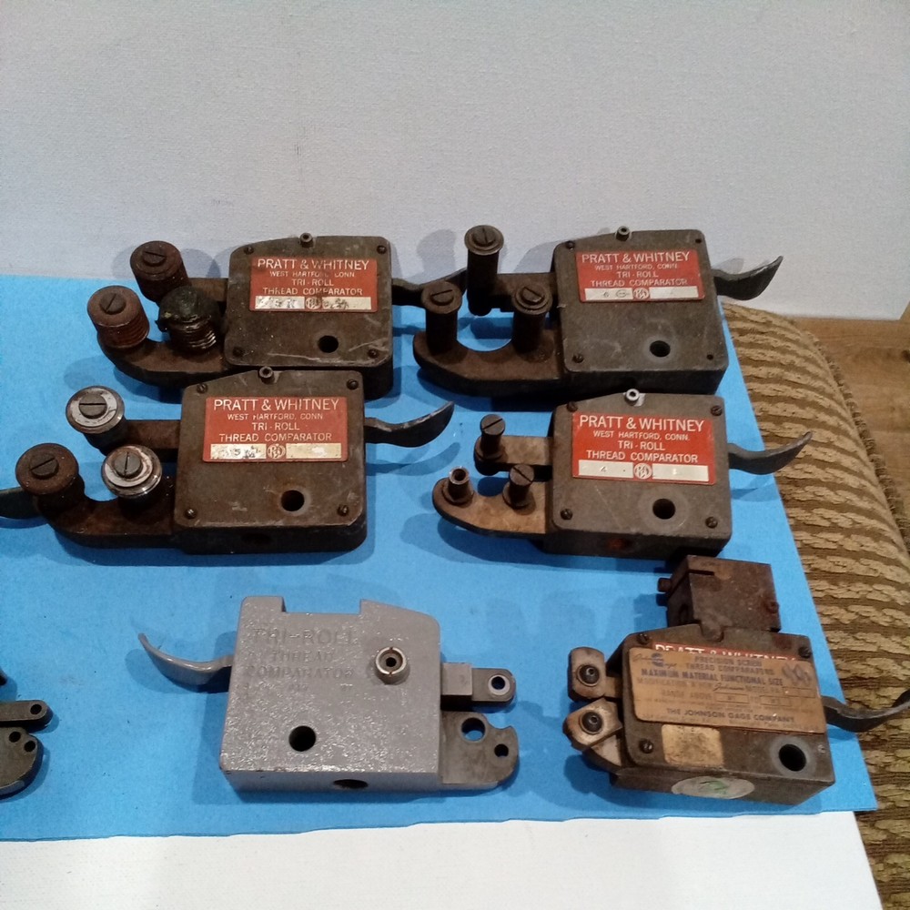 Lot of Pratt and Whitney Tri roll Thread Comparator & couple other brands