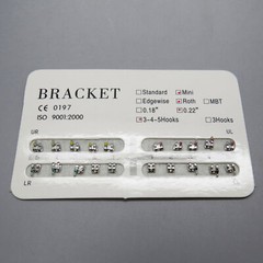 20 Pcs/Kit Dental Orthodontic Metal Bracket Braces Standard Roth .022 Hook 3-4-5
