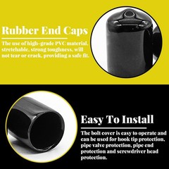 Rubber End Caps 1/8 Inch 3mm Black 100 Pcs – Screw Thread Protectors