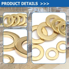 M2 M2.5 M3 M4 M5 M6 M8 M10 M12 M14 M16 M18 M20 M22 M24 Form A Flat Washers Brass