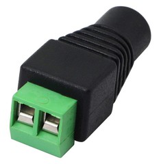 Dc 5.5 X 2.1mm Adapter 2.1 X5.5mm Female Barrel Power Jack To 2 Pin/way Female B