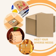 FARRAY 100 Pack 4×6 Inch Corrugated Cardboard Sheets, 1.8mm Thick 4″ x 6″