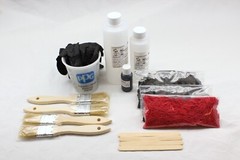 DIY FORGED CARBON FIBER KIT 120 GRAMS OF REAL CARBON FIBER WITH RED FIBERGLASS