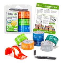UBMOVE Multi-Colored 2 Bedroom Labeling Tape Packing Tape