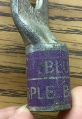 NOB Lot Of 3 Penn Union Compression Lugs BLU Purple Die B-15 4/0 CU