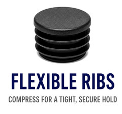 Round Pipe End Plugs for Steel Pipe Tubular Bumper Caps Various Sizes