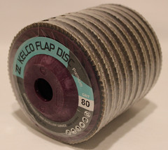 (10) 4-1/2″ X 7/8″ Kelco Plastic Trimmable Flap Disc Abras. Wheels 40 60 80 Grit