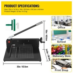 12″ Width Guillotine Paper Cutter Heavy Duty Stack Paper Trimmer HOT UPDATED