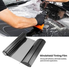 Car Tinting Film Top Front Windshield Foil Solar Gradient 20X150cm (Black) L5S7