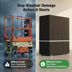 Scissor Lift Cover 75x34x87 Inch Heavy Duty Waterproof Oxford Fabric