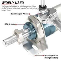 Male Straight 1/4″ Tube OD x 1/4″ NPT Thread Push to Connect Tube Fitting 10Pcs