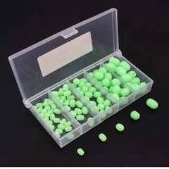 100pcs Soft Plastic Luminous Glow Fishing Beads, Beads Round Beads Fishing Lures