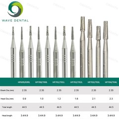 US WAVE Dental Carbide Burs HP Tungsten Carbide Burs Dia 2.35mm Drills 5Pcs