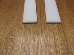 (Qty.2) 1/4″ X 1-3/8″ X 8″ UHMW PE Rectangle Flat Bar Stock White Opaque
