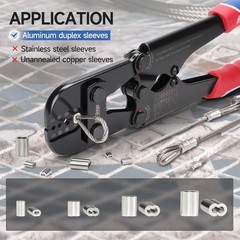 High Carbon Steel Crimping Tool – 4 Die Slots, 3/64″ to 1/8″
