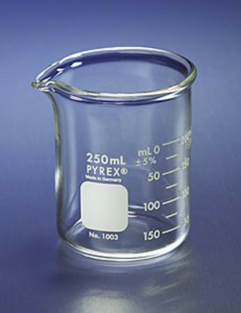600ml Glass Beaker, Griffin Low Form, Heavy Duty, PYREX 1003-600 (Pack 6)