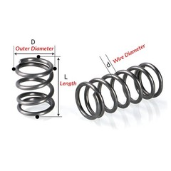 Compression Spring Steel 0.7mm Wire Dia 4mm ~ 14mm OD Small Pressure Springs